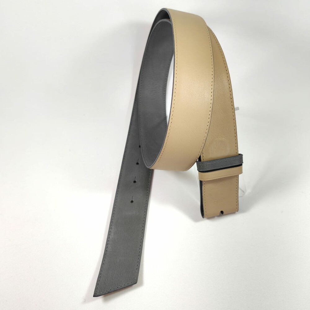 Ceinture reversible femme Souris / Crème